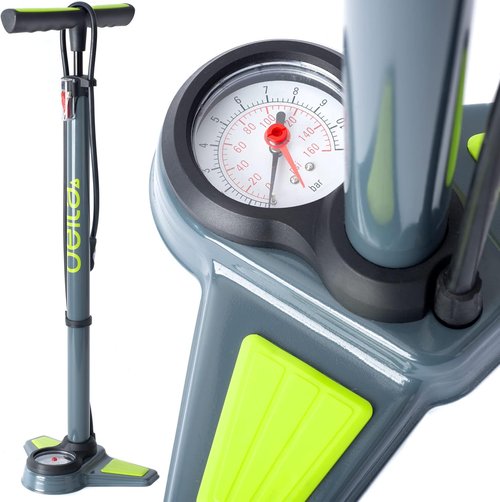 Delta Cycle Bike Pump with Gauge - Compact Tire Pump for Schrader & Presta Valves | Easy-to-Read Design