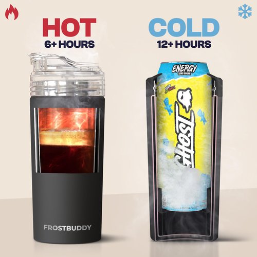 Universal Buddy XL Can Cooler by Frost Buddy - Fits 12-ounce, 16-ounce, 20-ounce, and 24-ounce Cans and Bottles - Keep Your Drinks Refreshingly Chilled for over 12 hours Emerald Elegance