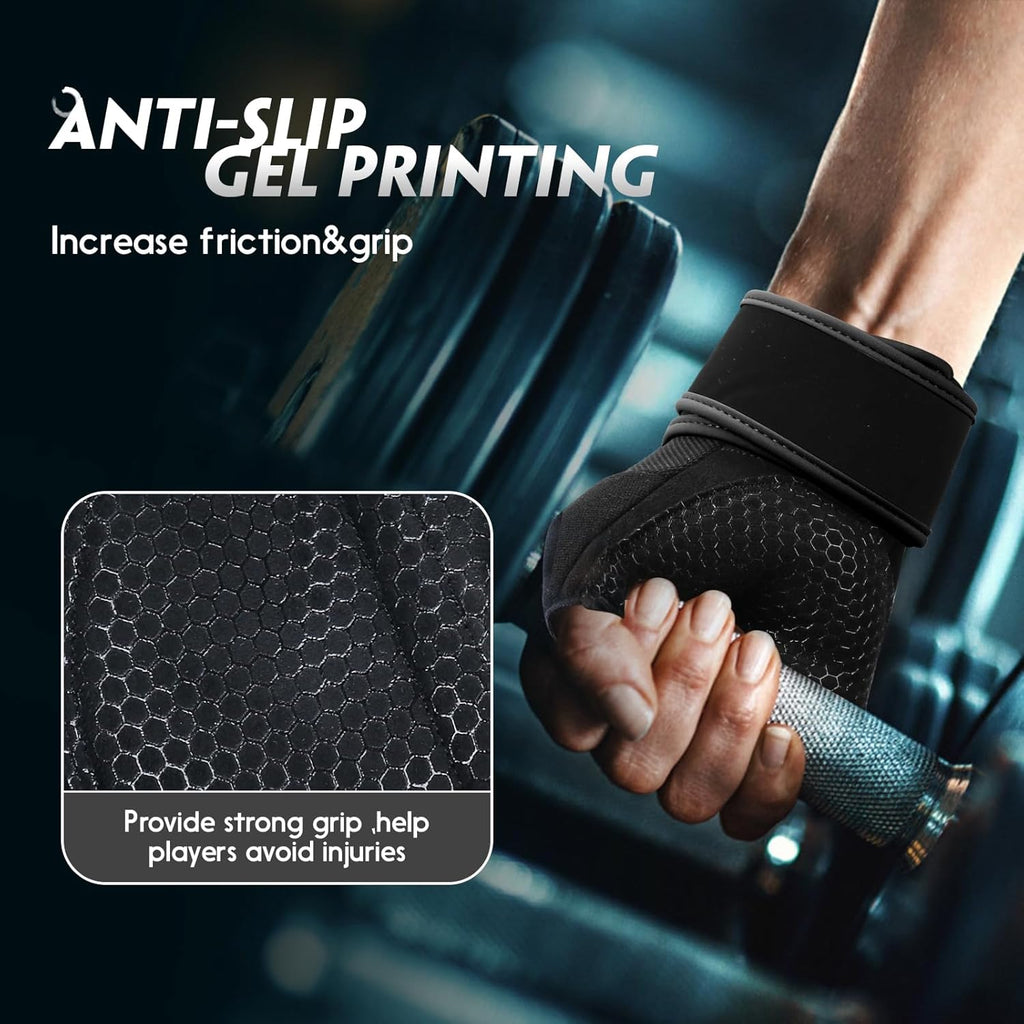 Skiennix Workout Gloves - Weight Lifting Gloves with Full Palm Pad & Strong Wrist Support | Enhanced Grip for Fitness & Training