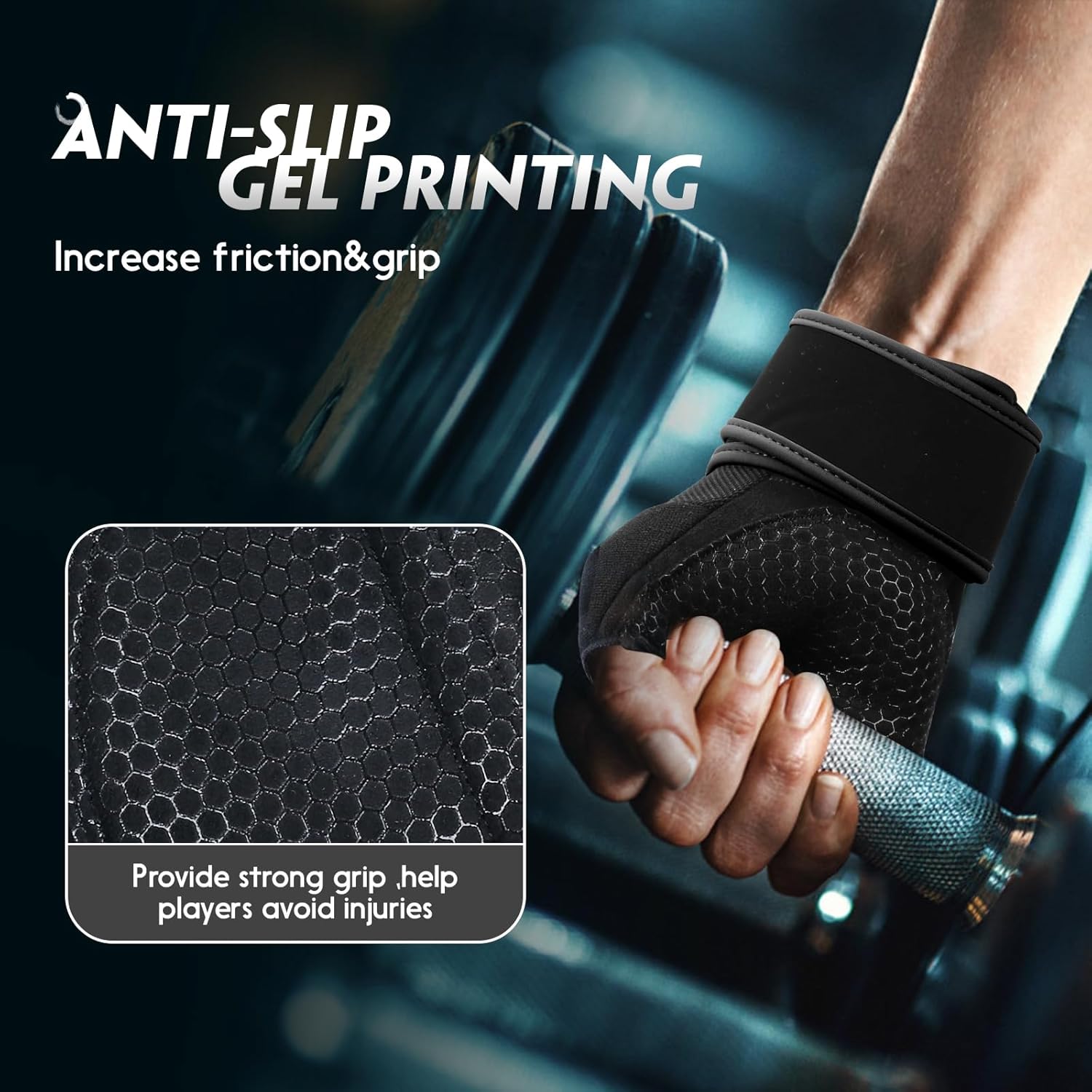 Skiennix Workout Gloves - Weight Lifting Gloves for Men & Women | Enhanced Grip & Strong Wrist Support