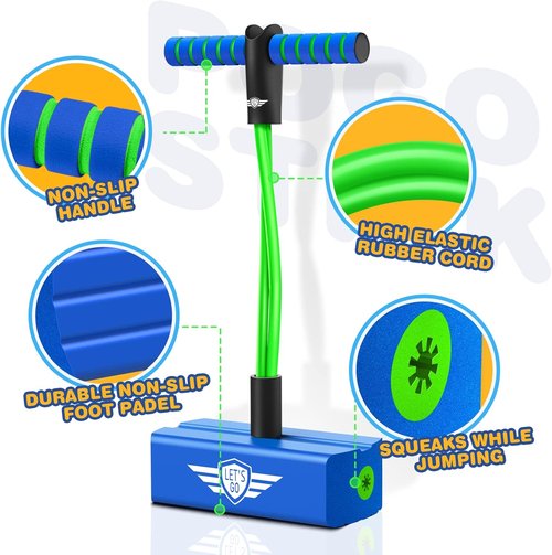 CUUGO Let's Go! Pogo Stick - Foam Jumping Toy for Kids Aged 3-12 | Fun Indoor & Outdoor Activity