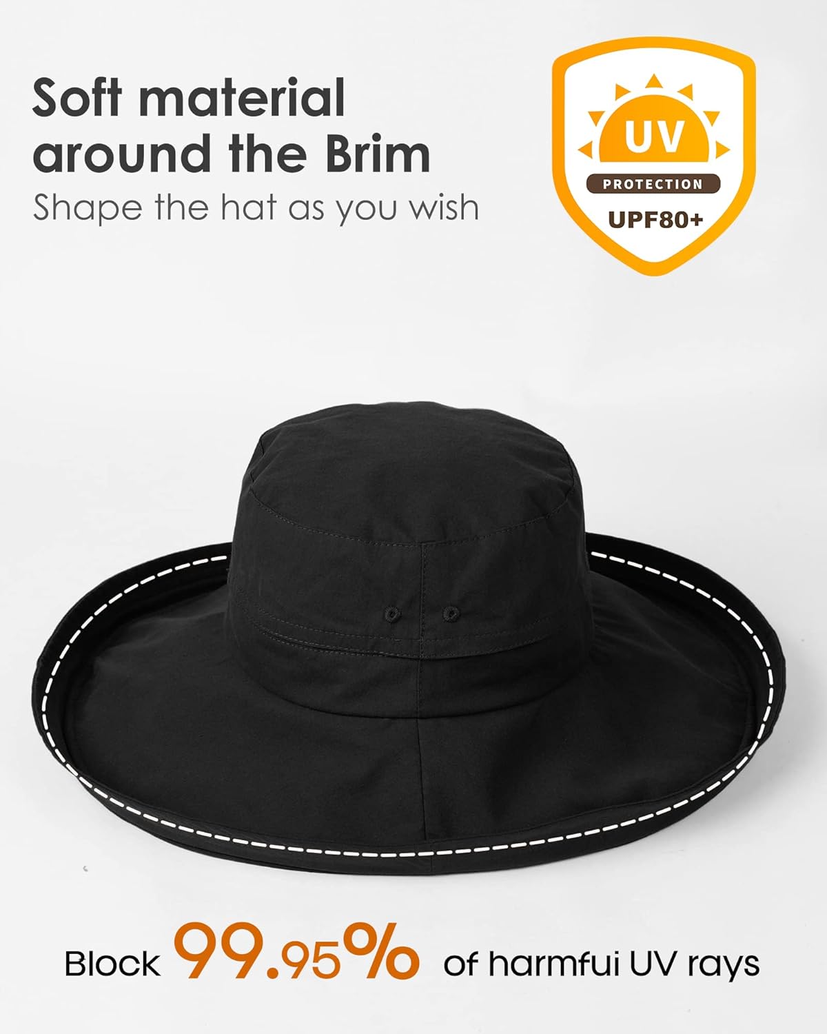 Skiennix Sun Hat for Women - Wide Brim Gardening & Beach Protection | Breathable Cotton Summer Hat