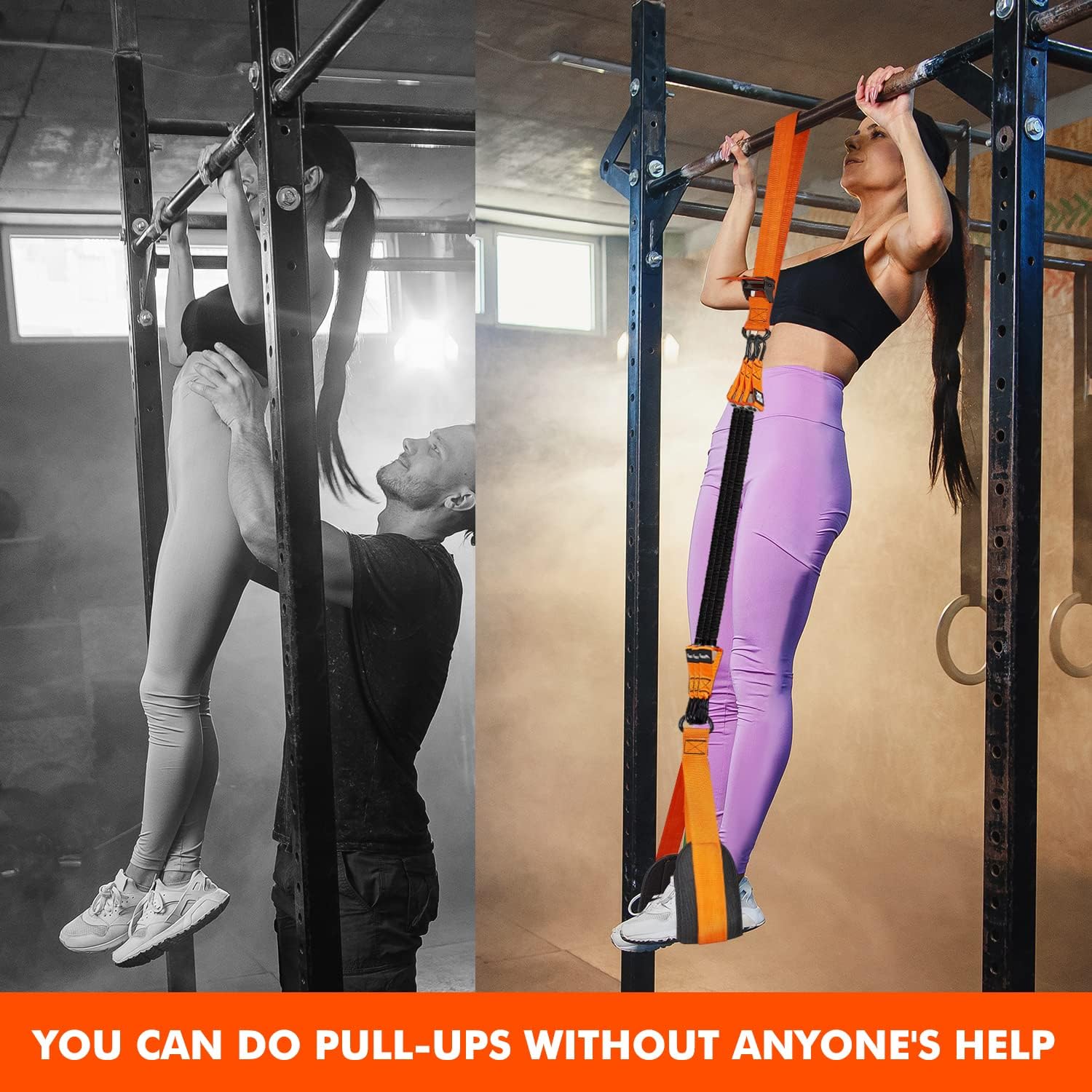 Skiennix Pull Up Assistance Bands - Heavy Resistance Training Set for Home Workouts & Physical Therapy