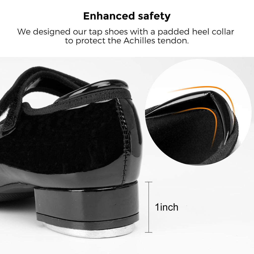 Stelle Tap Shoes for Girls Toddler Boys PU Leather Dance Shoes(Toddler/Little Kid/Big Kid)