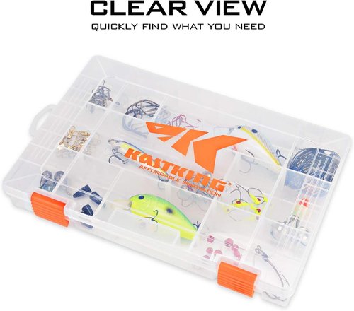 KastKing Tackle Boxes - Durable Plastic Storage Organizer with Removable Dividers | 2-Pack & 4-Pack Options