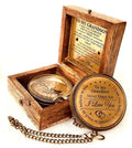 Gift for Grandson Brass Compass Engraved Quote | Memory Present to My Grandson Birthday, Baptism, Graduation, Confirmation, Love, Gift idea by Grandpa Grandma (#1 Grandson - I Love You)