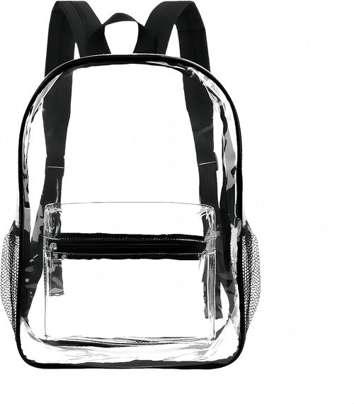 Clear Backpack by [Brand Name] - Transparent Design for Travel, Sports & School | Stadium Approved