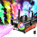 HAKUTA Fog Machine - 3000 CFM Smoke Machine with Disco Ball & LED RGB Lights | Perfect for Parties & Events