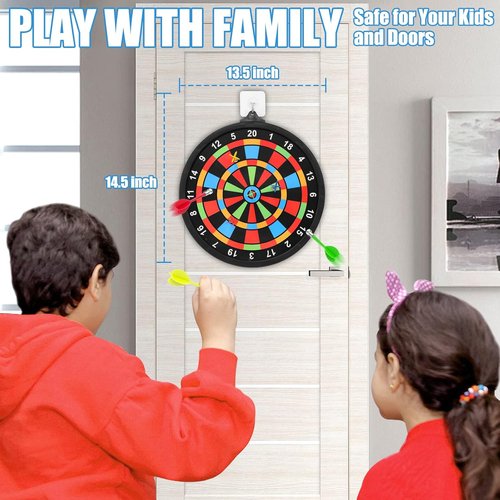 Magnetic Dart Board by [Brand Name] - Safe Indoor & Outdoor Game with 12 Darts | Perfect Gift for Ages 8-14