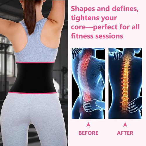 MORECOO Waist Trainer - Sculpting Sweat Band for Stomach & Waist Trimming | Ideal for Workouts