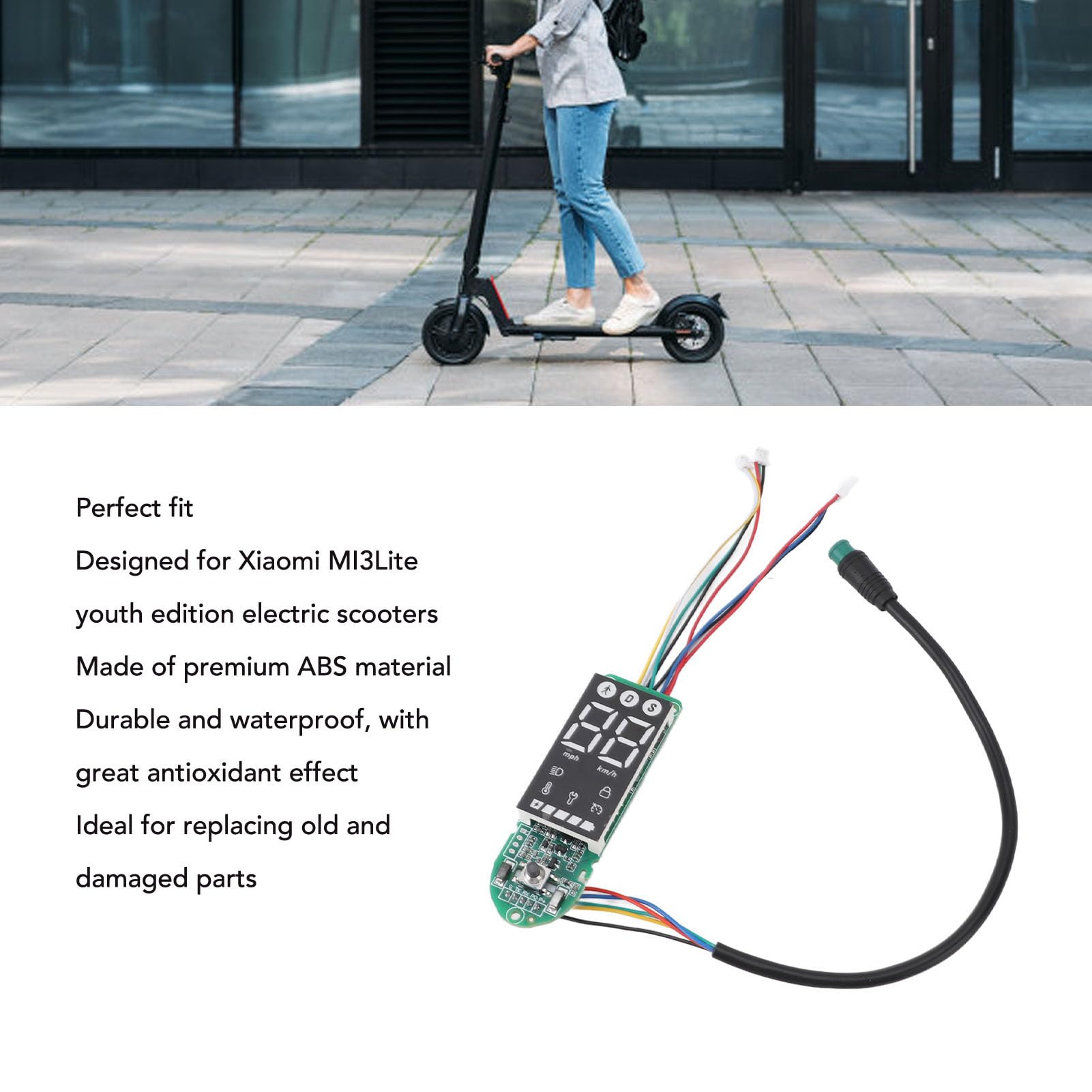 VGEBY Electric Scooter Dashboard Circuit Board, Scooter Replacement Fit for MI3Lite Youth Edition