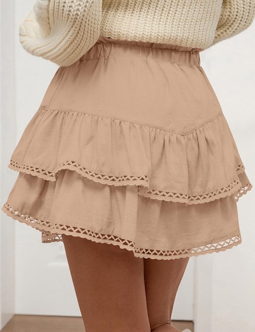 LOMON Flowy Skorts for Women - High Waist Ruffle Tiered Mini Skirts for Tennis & Golf | Casual Style