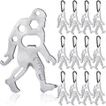 Cholemy 12 Pcs Credit Card Tool Novelty Stocking Stuffer Wallet Multitool Edc Gadget Friendship Bigfoot Sasquatch Elephant Gift Small Hand Carabiners Tool for Father Day Men Birthday(Ape-man,Silver)