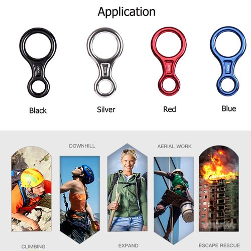 CdyBox 35KN Figure 8 Descender Belay Device Rock Mountain Climbing Gear