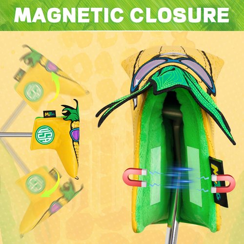 Funny Golf Putter Headcover, Creative Corn Blade Putter Cover Strong Magnetic Golf Club Head Cover