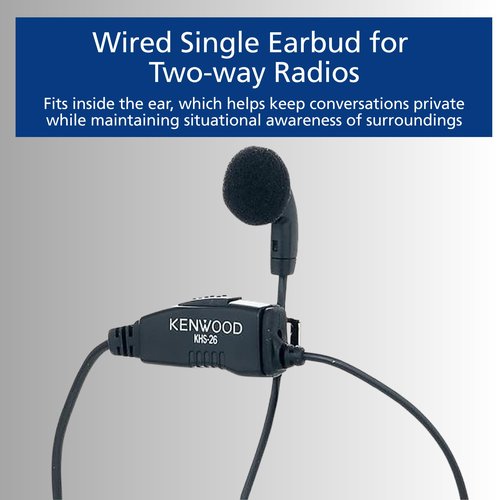 Headset, Earbud with in-Line PTT Mic