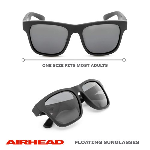 AIRHEAD Classic Round Sunglasses, Black, Adult