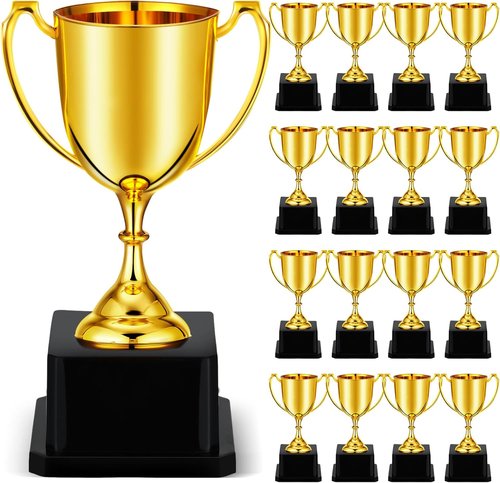 Ecation 18 Pcs Gold Trophy Awards - 7 Inch Appreciation Gifts for Teachers, Nurses & Volunteers