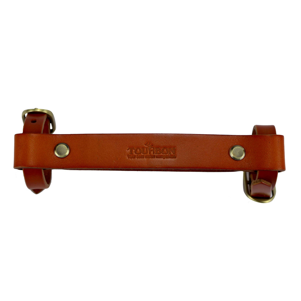 TOURBON Leather Bike Handle Strap Bicycle Frame Carrying lifter
