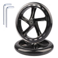 Gladeer 2-Pack 200mm Scooter Replacement Wheels - 8-Inch Wheels for Razor A5, Lascoota, Kid, Youth, Adult Kick Push Scooter (Black)