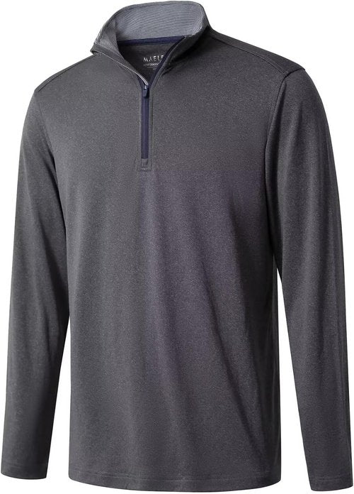M MAELREG Quarter Zip Golf Pullover - Men's Dry Fit Long Sleeve Performance Sweatshirt | Wicking Mock Neck