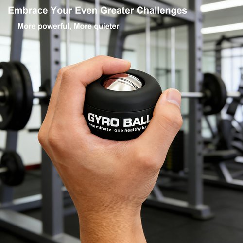 EXBEPE All-Metal Torque Gyro Ball,Weighted Power Hand Wrist Forearm Trainer and Strengthener for Exercise Joint and Muscle with Ball Bag