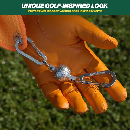 Handy Picks Magnetic Golf Towel Clip – Patented Mini Golf Ball Design – Convert Any Golf Towel with Eyelet into Magnetic Towel – Strong Magnet Holder for Cart, Bag & Clubs