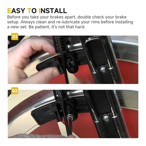 (1 Pair) 92874 Brake Pads Replacement Kit Compatible with Schwinn Stationary Exercise Bikes – Includes Felt Pads, Screws & Springs for IC Elite, IC Pro, DX900, Evolution Series