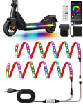 MINEXITY Led Lights for Scooter Night Riding, Remote & APP Controlled Colorful Skateboard Lights，Battery Operated Lights for Electric Bike 60 LEDs