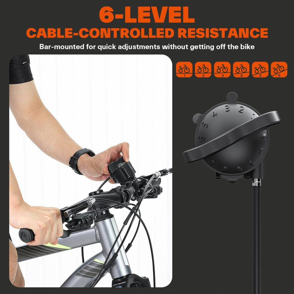 Sportneer Bike Trainer - Magnetic Indoor Bike Stand for 26-28" & 700C Wheels | 6 Adjustable Resistance Levels