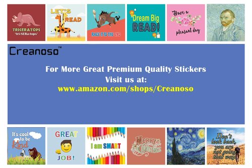 Creanoso Funny Fitness Stickers- 4 Bulk Sets (12 des. x 4pcs) Suitable for Laptops, Mac Book, Graffiti, Skateboards, Bumpers, Bikes, Bicycles, Travel Case, Bicycle