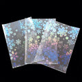 Skiennix Holographic Card Sleeves - 100 PCS Colorful Snowflake Design for Kpop & TCG Cards | 65x90mm