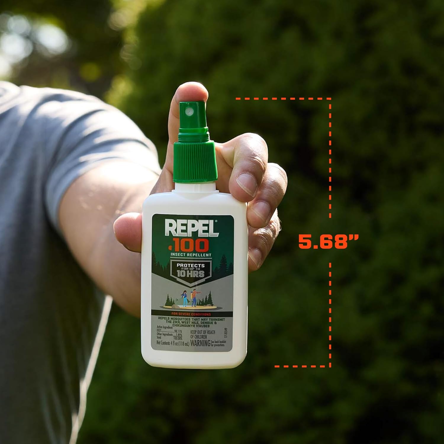 Repel 100 Insect Repellent - 10-Hour Long-Lasting Protection with DEET | 4 Ounces Spray for Mosquitoes, Ticks, and More