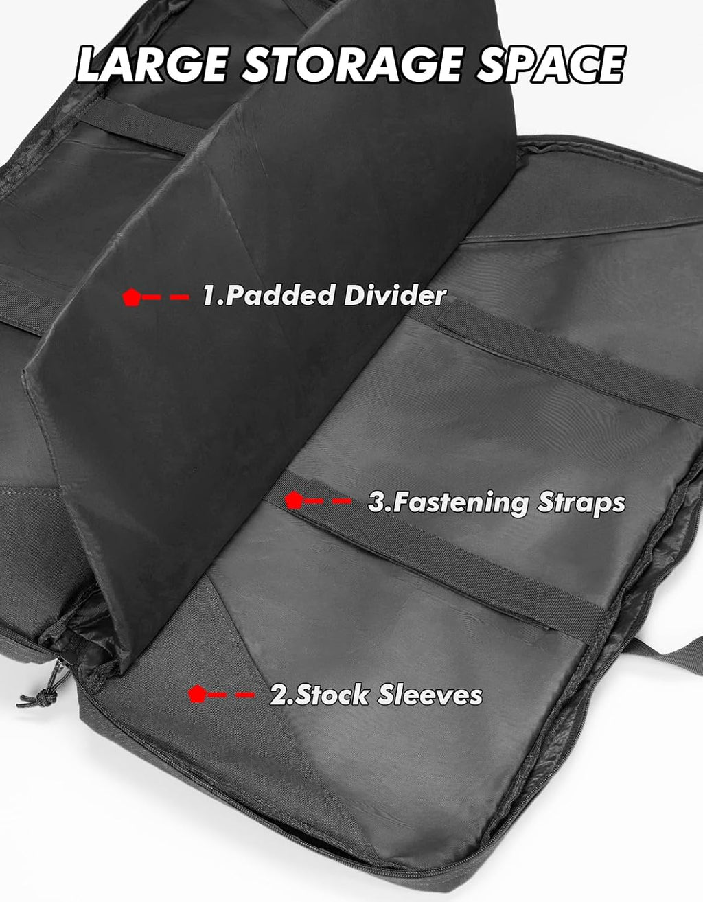 Skiennix 32-Inch Soft Rifle Case - Double Gun Carry Bag with Lockable Zipper & Laser-Cut Design
