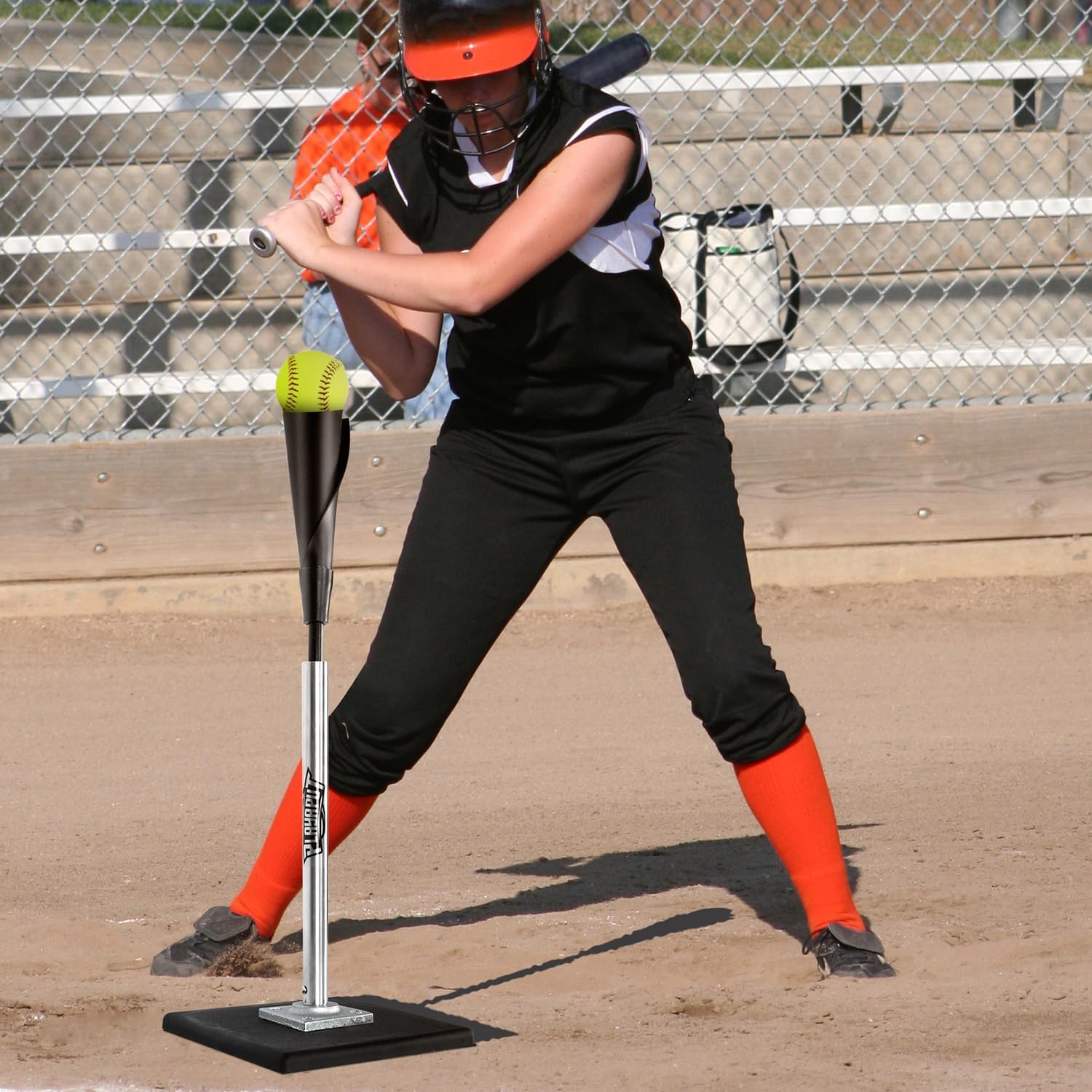 PLAYAPUT Portable Baseball Batting Tee - Height Adjustable 25-37 Inches | Easy Transport & Durable Design for All Ages