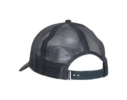 Simms Trout Icon Trucker Hat – Snapback Baseball Cap with Trout Fish, Carbon