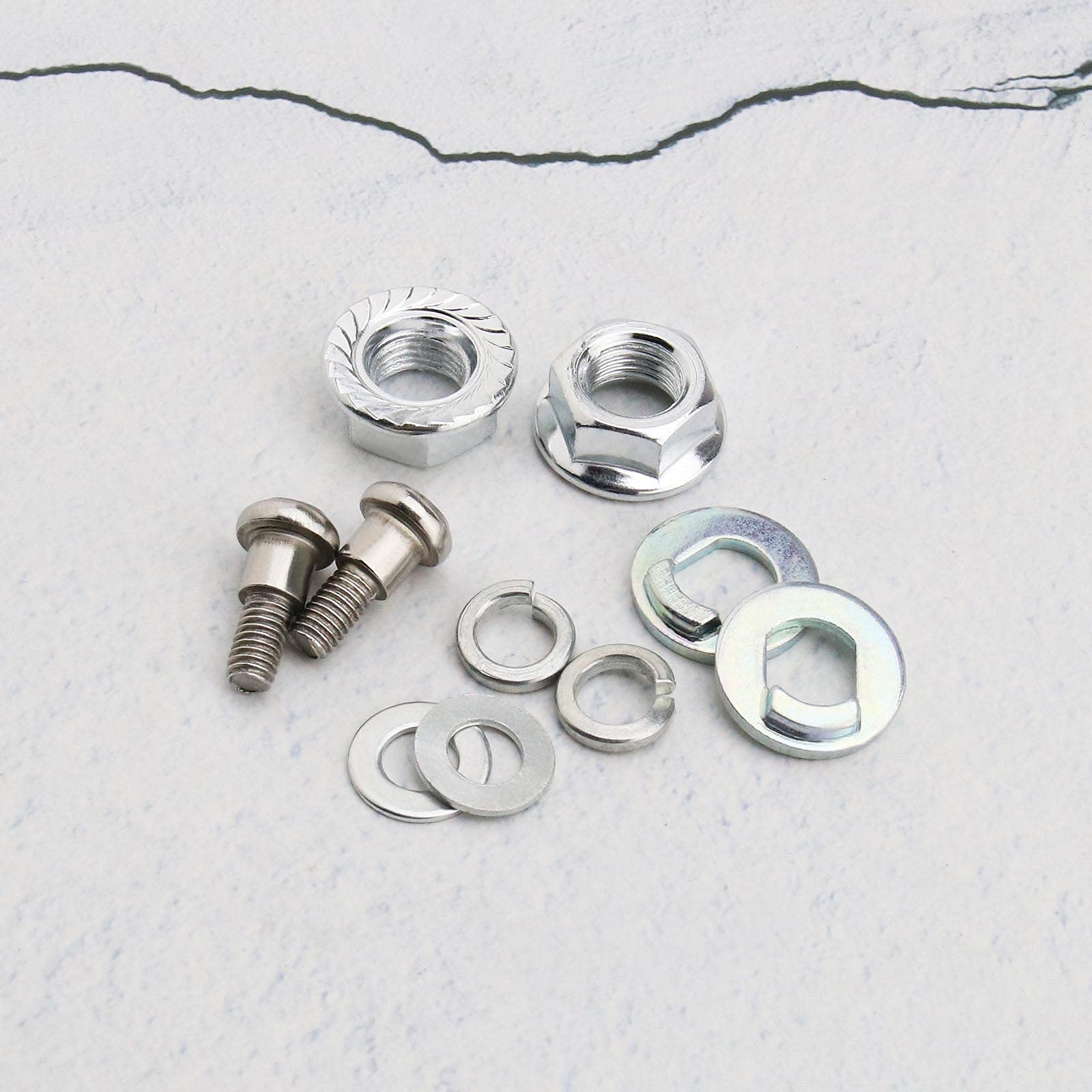 SING F LTD 4pcs Electric Scooter Front Rear Motor Wheel Nuts Bolt Screw with Washers Compatible with Xiaomi M365, 1S, Essential, Pro and Pro 2