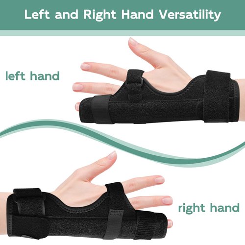 Mezeic Pinky Ring Finger Splint, Boxer Fractures Finger Support for Right & Left Hand, Metacarpal Little Trigger Fingers Immobilizer Straightener Hand Brace for Arthritis, Tendonitis, Pain Relief