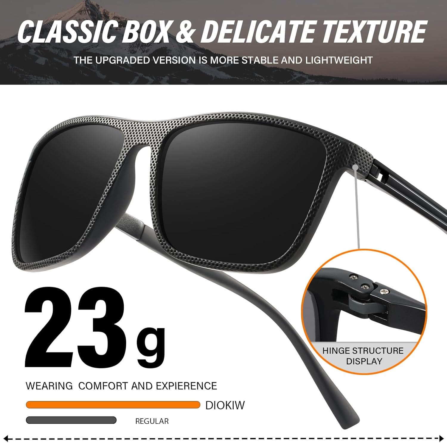 Polarized Sunglasses for Men - Classic Lightweight UV Protection for Driving, Fishing & Golf