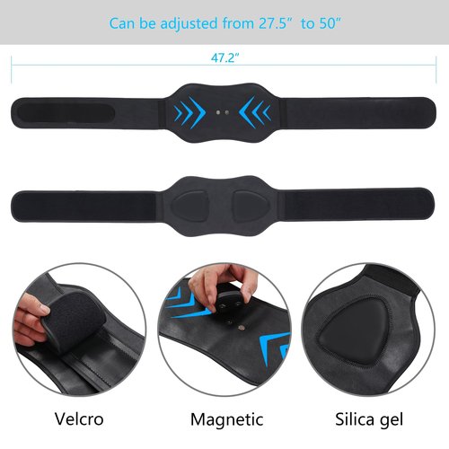 ABS Stimulator, EMS Muscle Stimulator, Ab Machine, Fitness Workout Equipment for Women and Men, Portable Muscle Toner for Abdomen, Black blue
