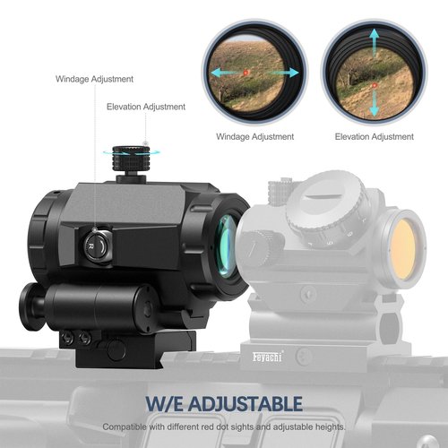 Feyachi 3X Red Dot Magnifier with Flip-to-Side Mount - Adjustable Focus, 37mm & 40mm Height Options, 800G Shockproof - Compatible with Most Red Dot Sights