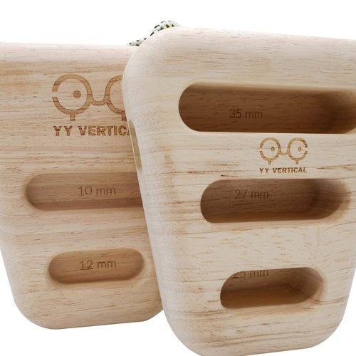 YY Vertical - The Original Rocky Climbing Hang Holds in Wood for Rock Climbing, Ideal for Home Training, adapts to Pull up bar, Strengthen Your Fingers