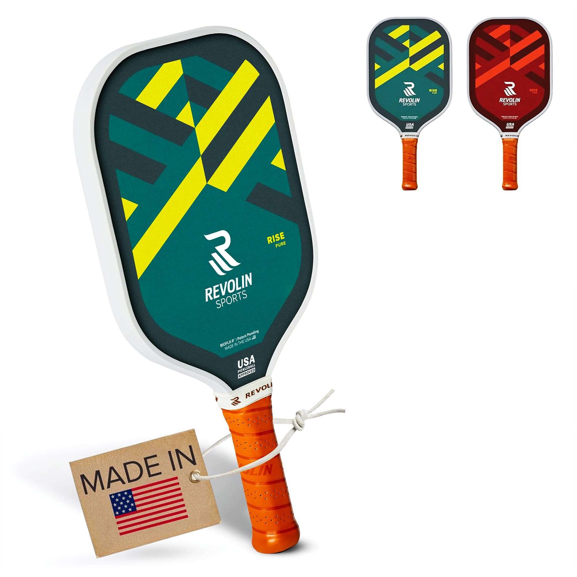 Rise Pickleball Paddle – Widebody Design for Control & Comfort, Increased Vibration Dampening, Great for All Skill Levels, USAP Approved, Made in USA