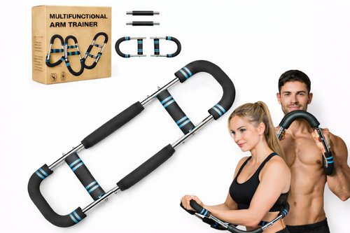TwistPro Multi-Exercise 3 mode adjustable Home Workout Bar Ultimate Twister Arm Trainer, Adjustable Chest Workout Equipment, Arm Trainer for Men, Chest Trainer for Men, Shoulder Muscle Training, Portable Spring Resistance Home Fitness Equipment. Gift read