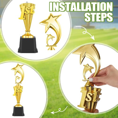 Foilswirl First Place Trophy - Funny Gold Winner Cup for Sports Tournaments | Football & Soccer