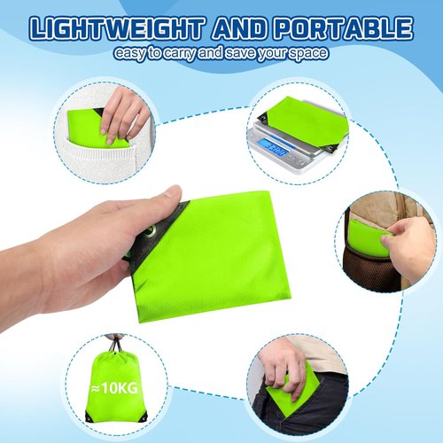 Grneric Drawstring Bags - 14 Pcs Cinch Sackpack for Men & Women | Light Green Gym Backpack