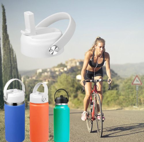 Hydro Flask Flex Straw Lid - Replacement Cap for 20/32/40 oz Wide Mouth Water Bottles | Convenient Handle