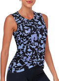 LURANEE Women's Athletic Tank Tops - Quick Dry Yoga Crop Sleeveless Shirt with Sun Protection