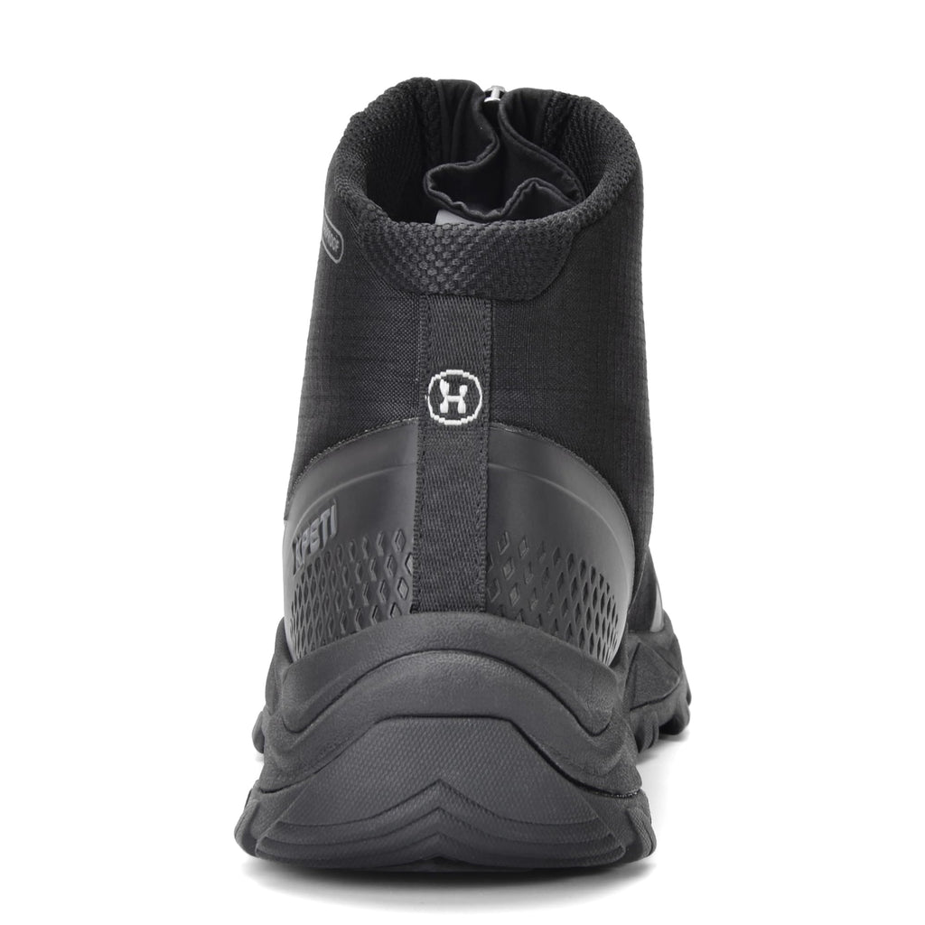 XPETI Mens Hiking Boots Waterproof Slip on Hikers for Men Outdoor Winter Camping Shoes Zipper Black Size 11