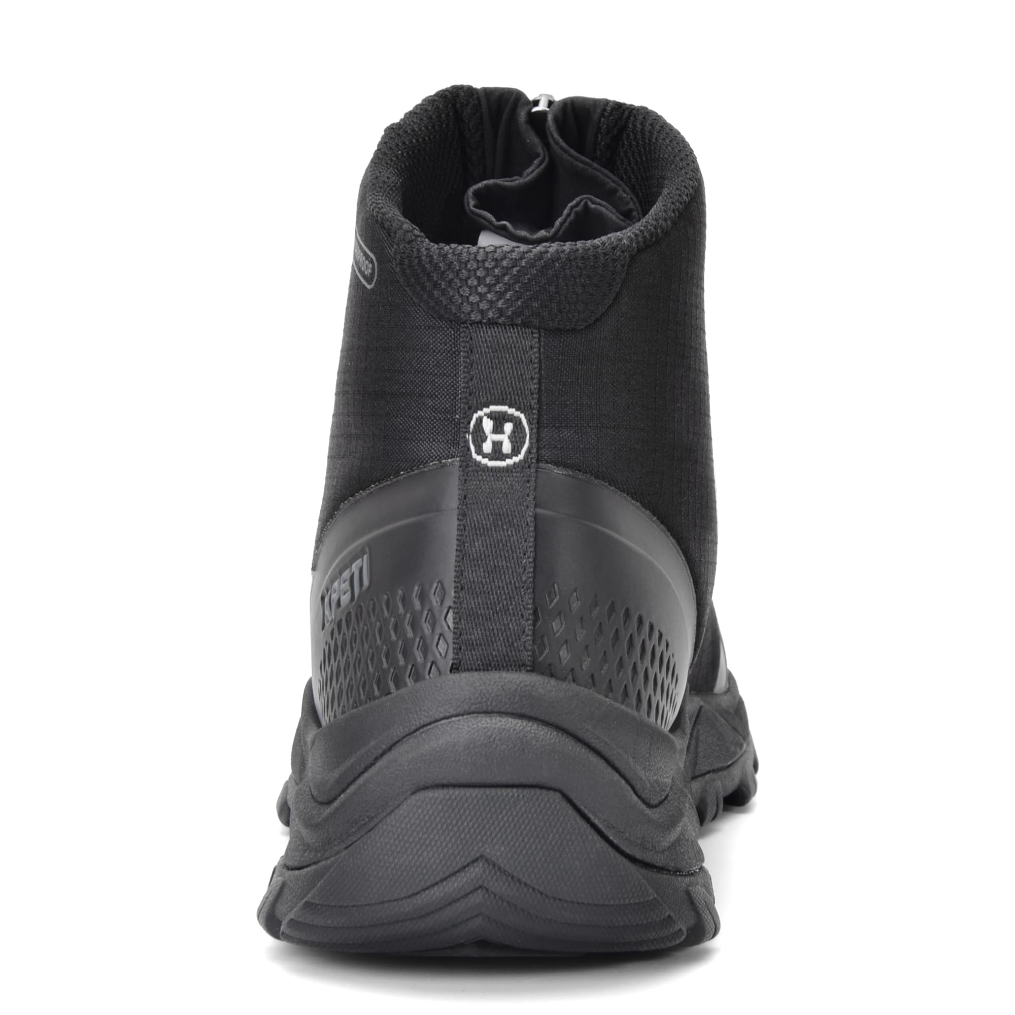XPETI Mens Hiking Boots Waterproof Slip on Hikers for Men Outdoor Winter Camping Shoes Zipper Black Size 11